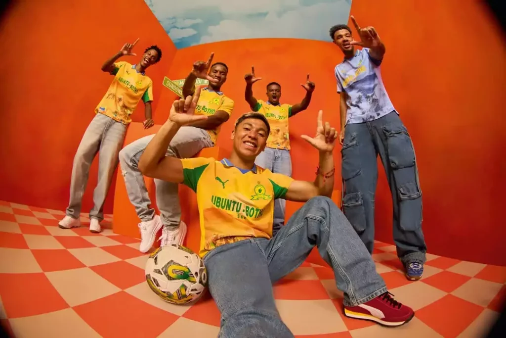 Camisa do Mamelodi Sundowns 2025 une arte e futebol