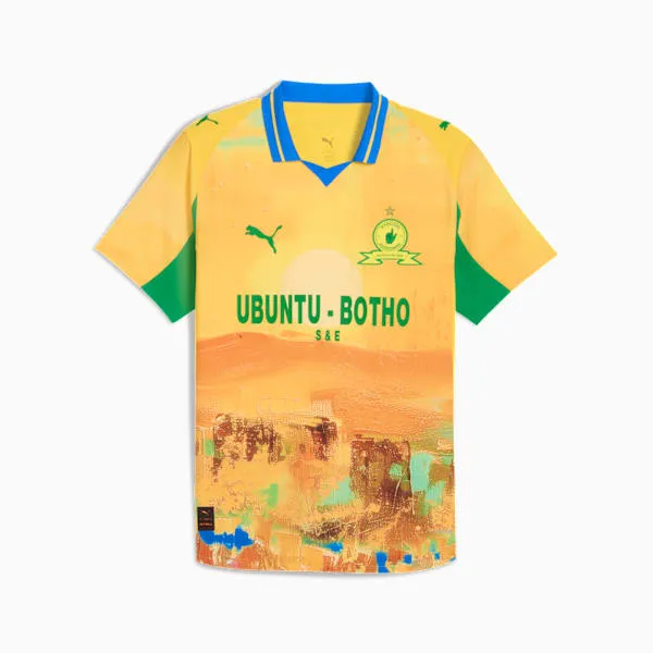 Camisa do Mamelodi Sundowns 2025 une arte e futebol