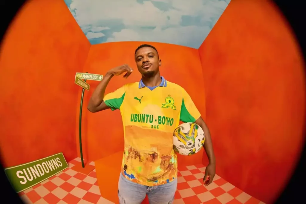 Camisa do Mamelodi Sundowns 2025 une arte e futebol