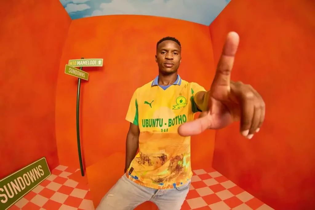 Camisa do Mamelodi Sundowns 2025 une arte e futebol
