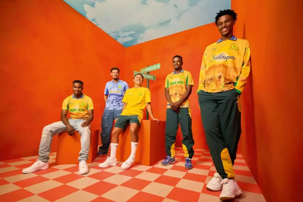 Camisa do Mamelodi Sundowns 2025 une arte e futebol