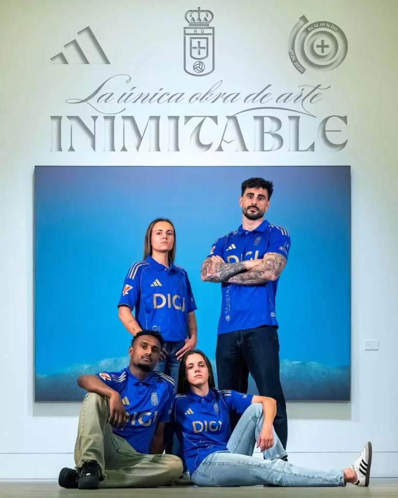 Camisa do Real Oviedo 2025-26 celebra centenário com estilo