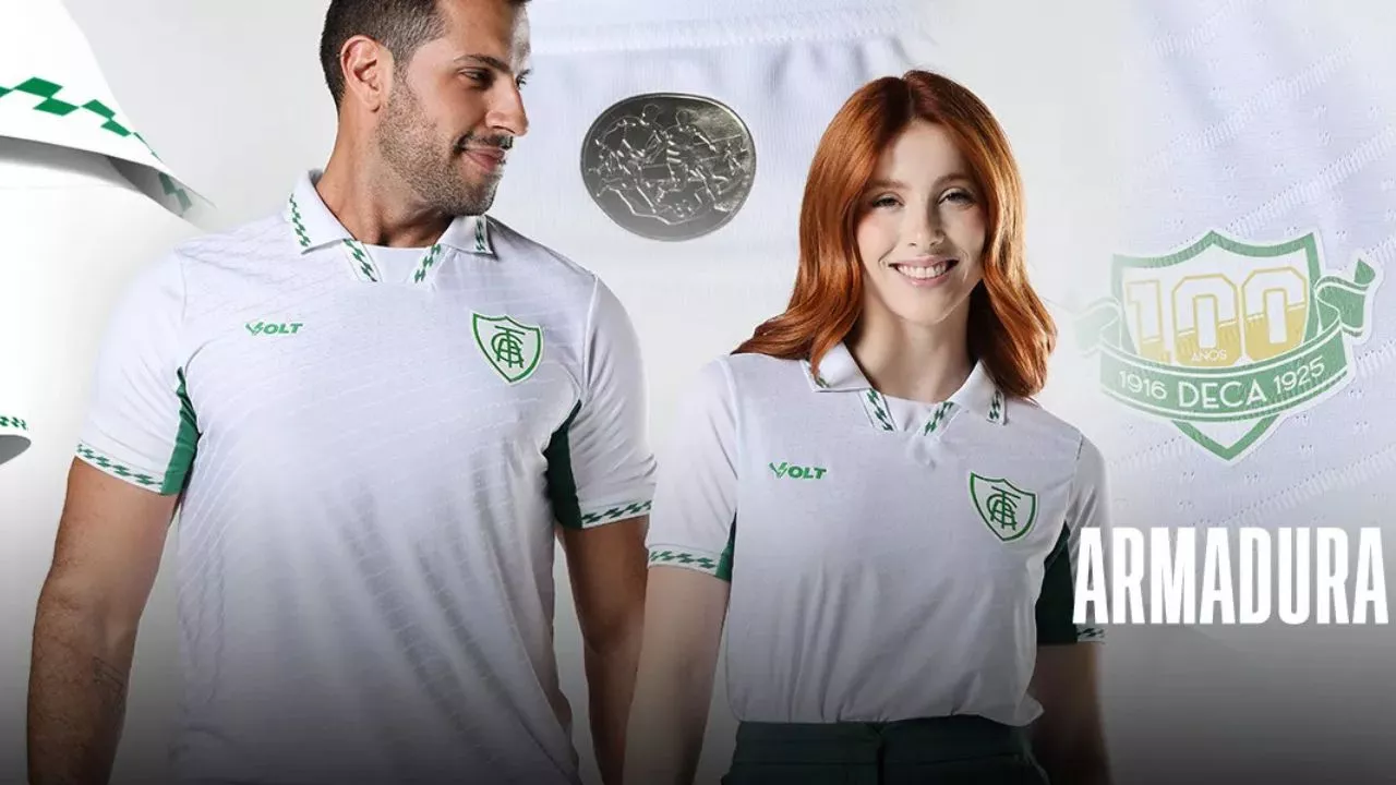 Camisa reserva do América Mineiro 2025-2026 homenageia centenário