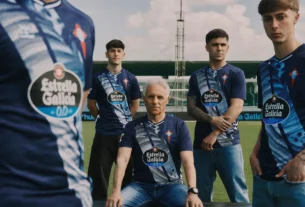 Camisa reserva do Celta de Vigo 2025-2026 homenageia a Galícia