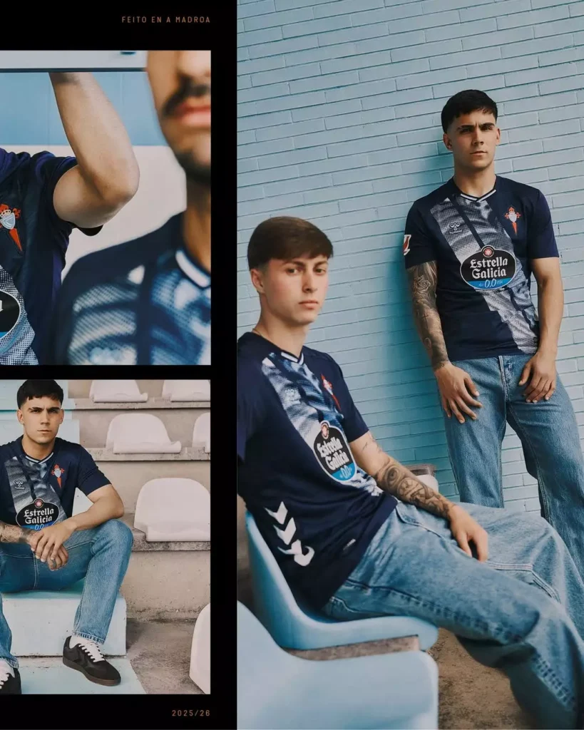 Camisa reserva do Celta de Vigo 2025-2026 homenageia a Galícia