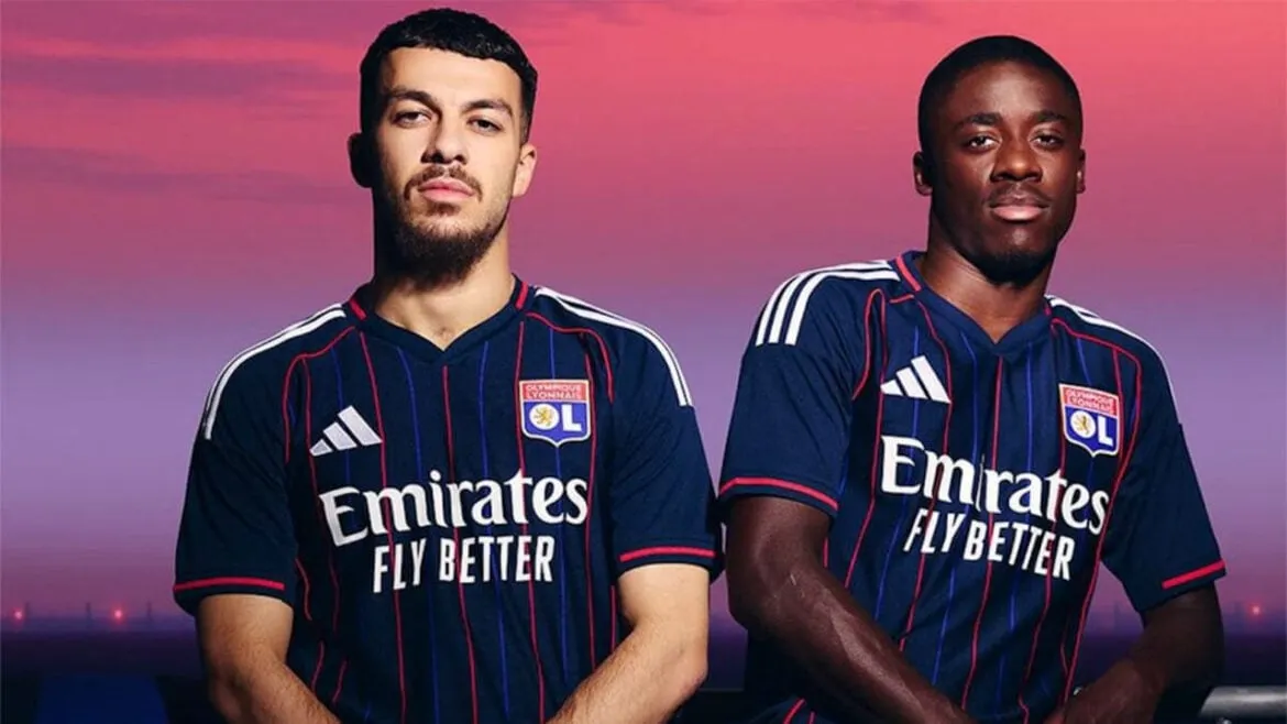 Camisa reserva do Olympique de Lyon 2025-2026 da adidas