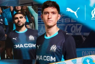 Camisa reserva do Olympique de Marseille 2025-2026 celebra sua torcida