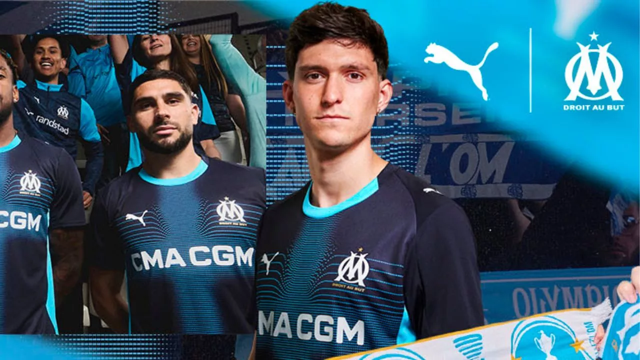 Camisa reserva do Olympique de Marseille 2025-2026 celebra sua torcida
