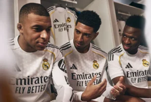 Camisa titular do Real Madrid 2025-2026 homenageia o Bernabéu