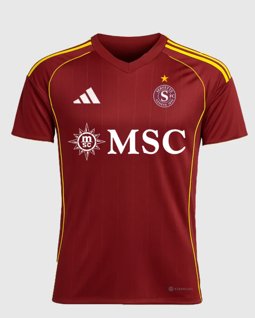 Camisa titular do Servette FC 2025-2026 é lançada pela Adidas