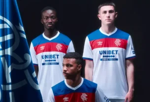 Nova camisa reserva do Rangers FC 2025-2026 é revelada