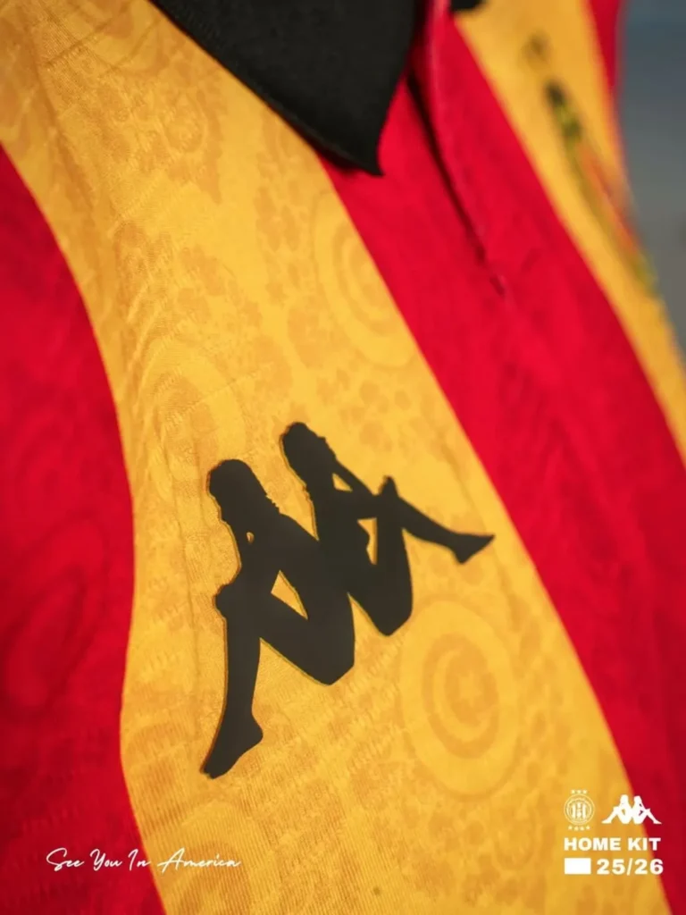 Novas camisas do Espérance Tunis 2025-2026 reveladas pela Kappa