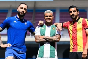 Novas camisas do Espérance Tunis 2025-2026 reveladas pela Kappa