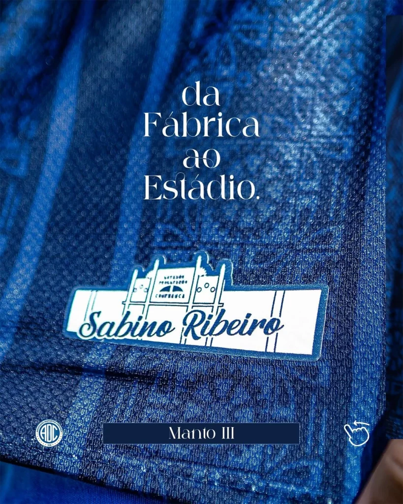 Terceira camisa do AD Confiança 2025 homenageia 70 anos do Sabino
