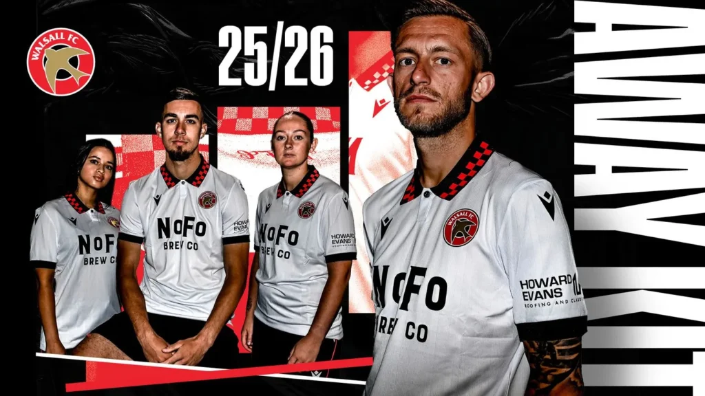 Walsall FC 25-26: Camisas Titular e Reserva Surpreendem